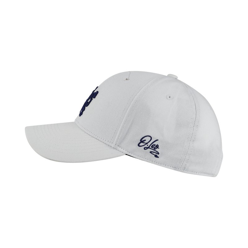 O.Leo Baseballkappe – Weiß – Blauer Löwe – Unisex