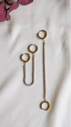 Chesil - Double Piercing Chain Earrings