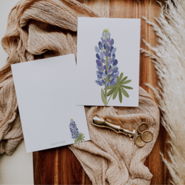 Postkarte Blume Lupinen - Botanische Grußkarte Lupinen Island - Iceland Lupines Flower Card