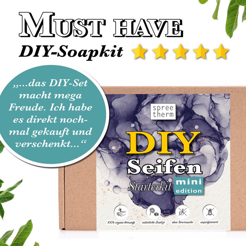 Make soap yourself, DIY set from spreetherm incl. 100% vegan curd soap, and much more. - HIGHLIGHTS: Natural ingredients, make your own unscented soap, DIY set from spreetherm including 100% vegan curd soap, and much more. - HIGHLIGHTS: Natural ingre