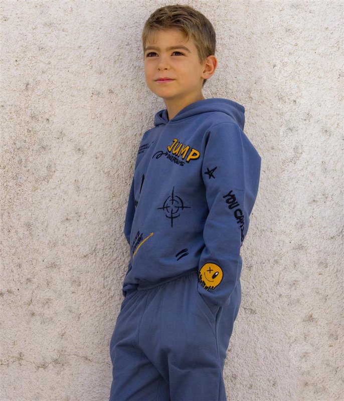 Creative Vibes – Hoodie-Set aus gebürstetem Fleece