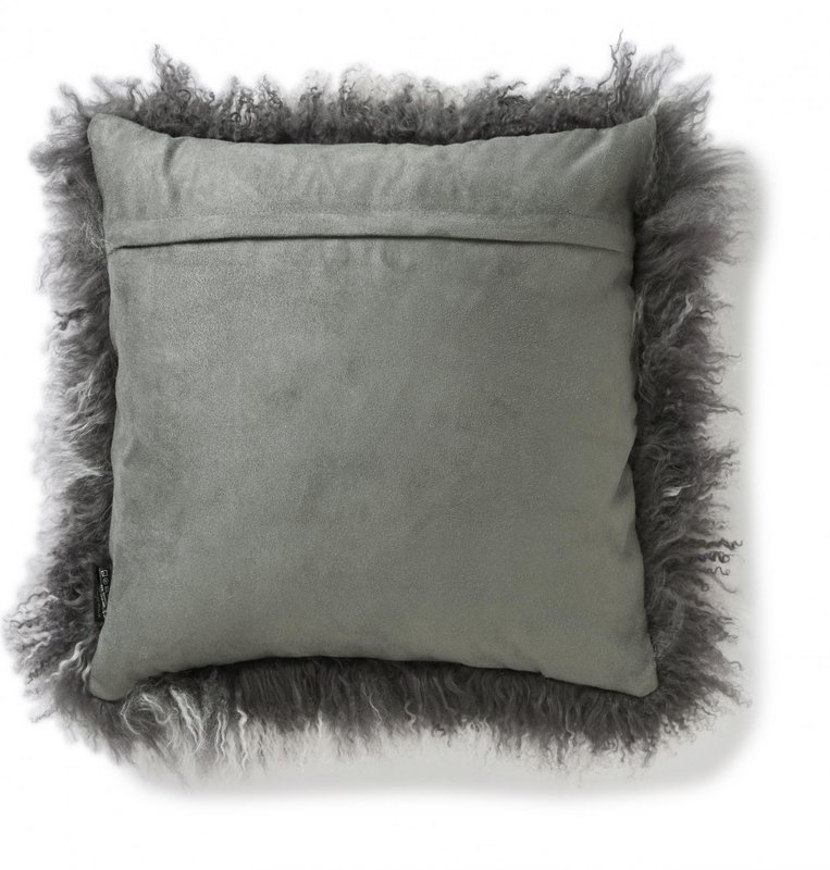 Shansi cushion cover sheepskin_Grey Snowtop