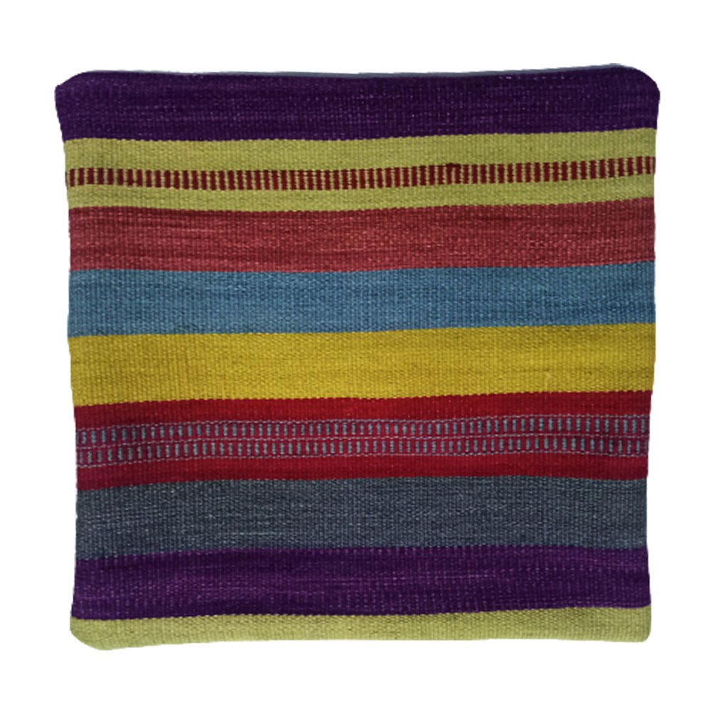 Kilim Ręcznie tkana ciemnofioletowa poszewka na poduszkę