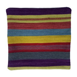 Funda de Cojín Kilim Tejido a Mano Morado Oscuro