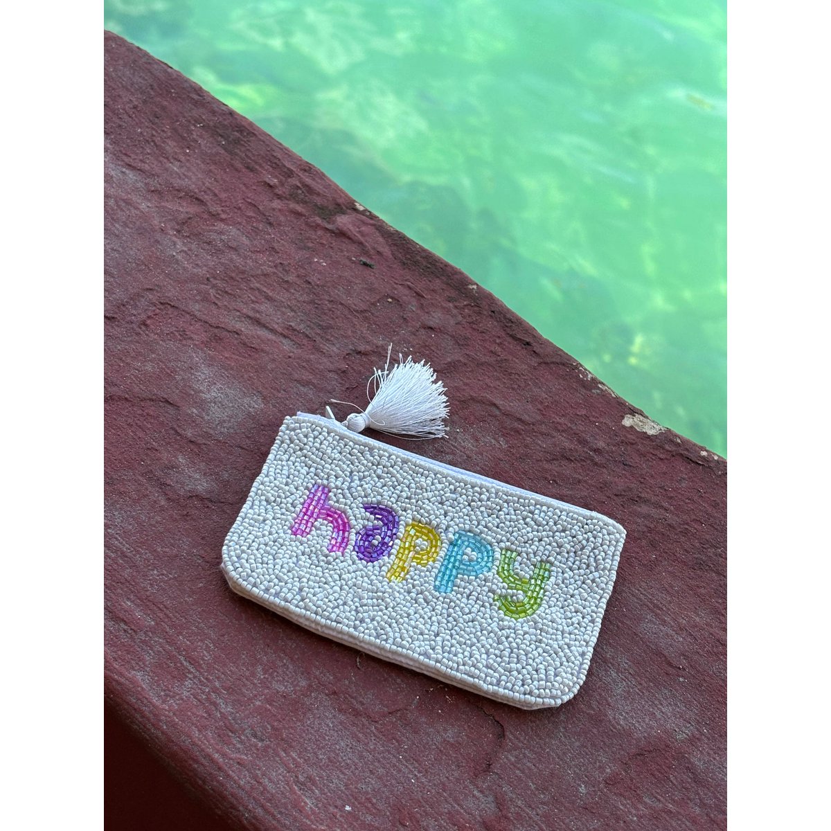 Handgefertigter Perlen-Happy-Beutel *Geschenk*