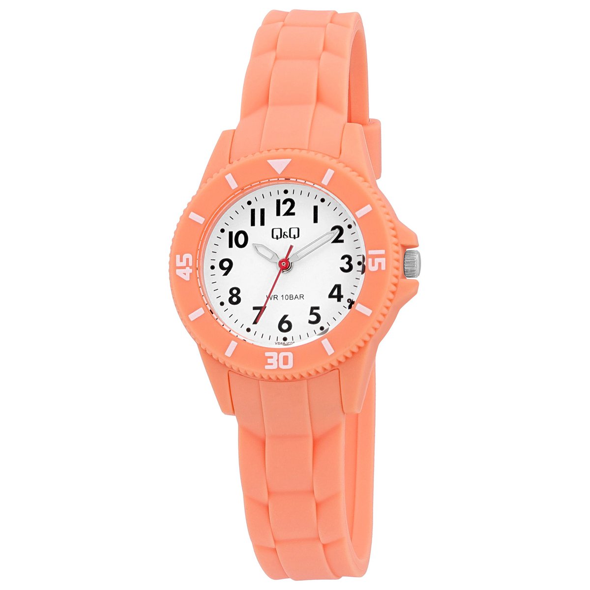Q&Q children's/youth watch with resin strap, Ø 30 mm, orange