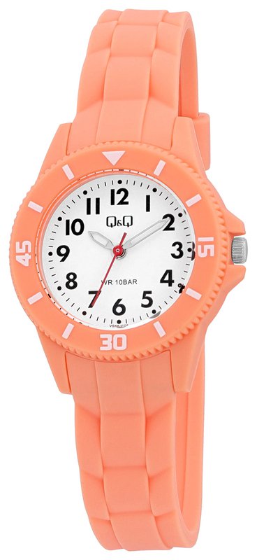 Q&Q children's/youth watch with resin strap, Ø 30 mm, orange