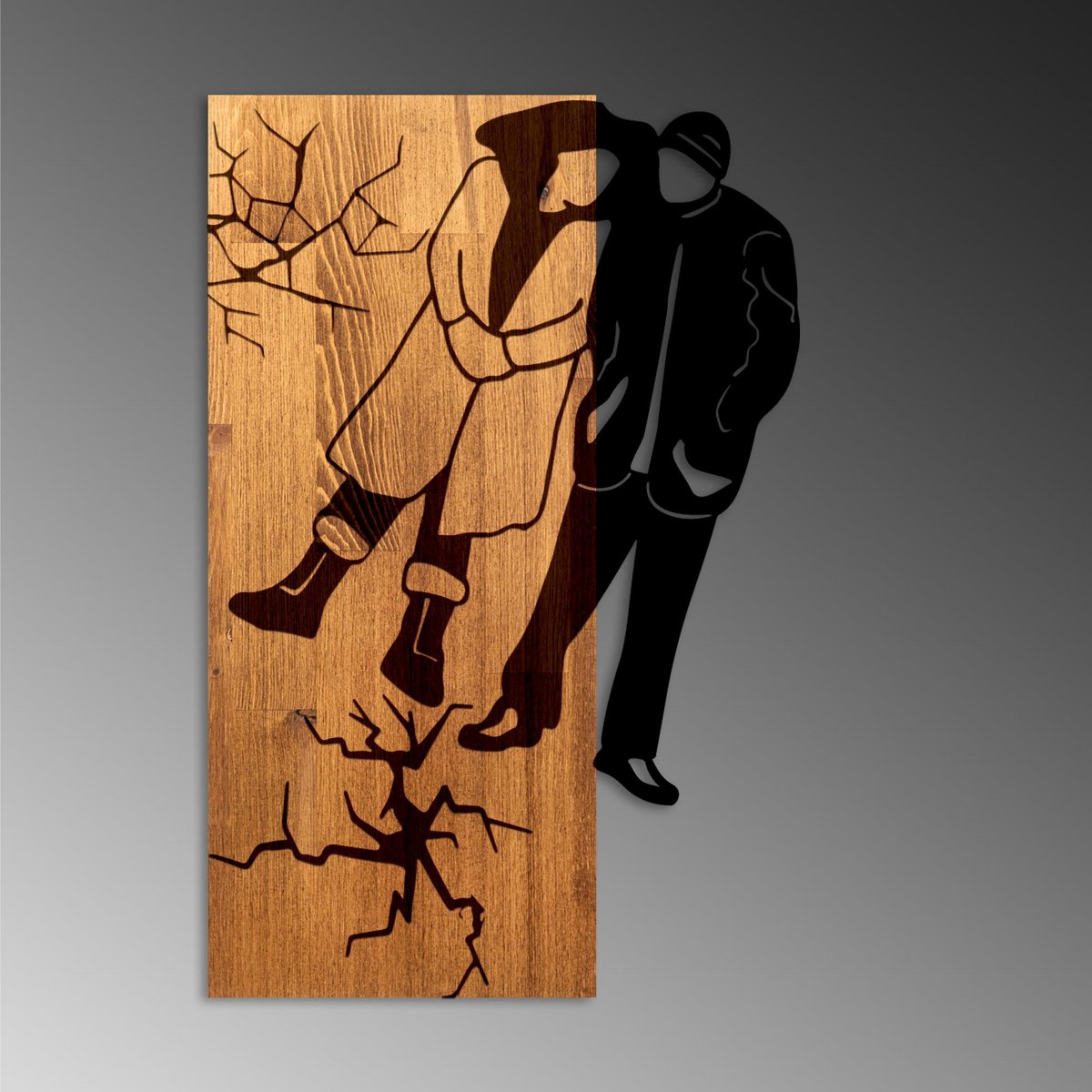 MA-465 Painting da parete in metallo in legno