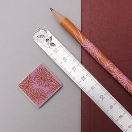writing set - art nouveau peony