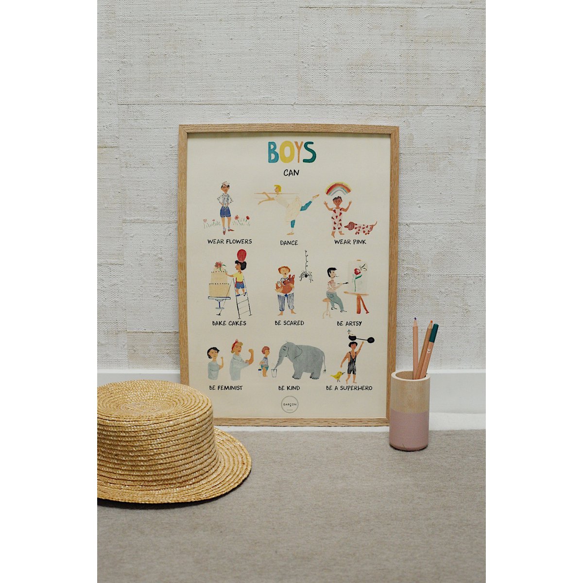 Poster "Jongens kunnen" A3