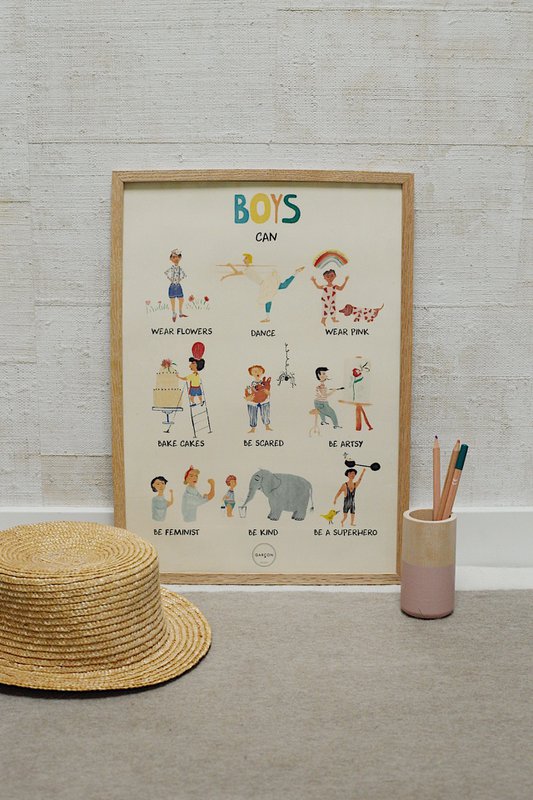 Poster „Boys can“ A3