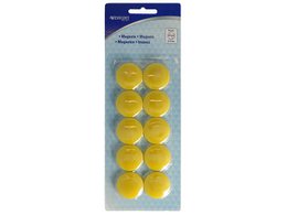 Magnet Westcott gelb Packung mit 10 Stück. Ø 30 mm x 8 mm, 900 g-Kappe: 6–8 Blatt 80 g-Papier