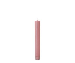 Set of 20 tall, cylindrical dinner candles in a soft, dusty rose color, measuring 2.6 x 18 cm.