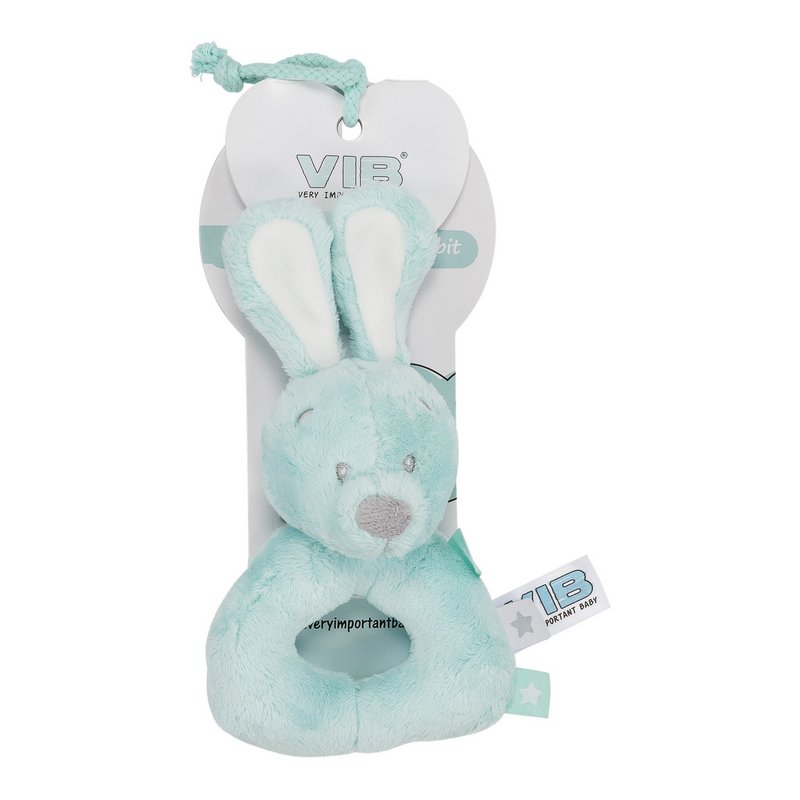Plush Rabbit Rattle 'Very Important Rabbit' Mint