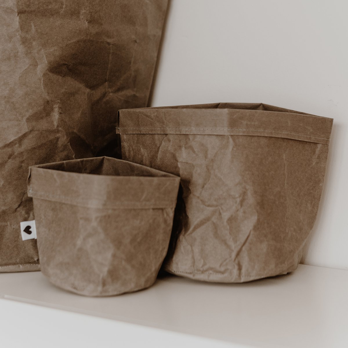 Paperbag zestaw 2 szt. szary (zestaw = 6 zestawów)