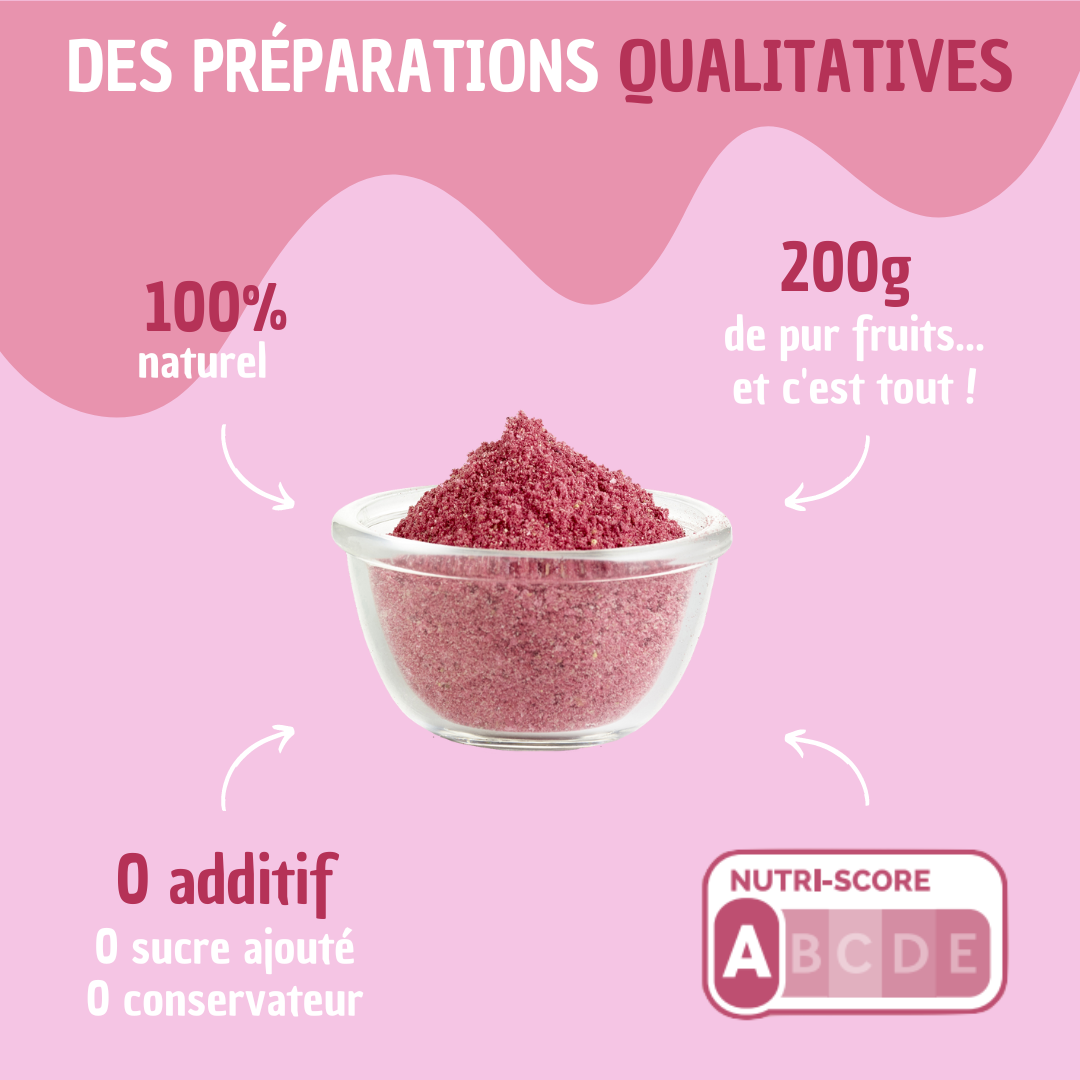 SINGLE Red - 100% pure fruit preparation to rehydrate