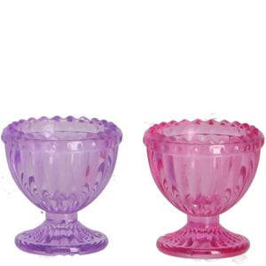 Glass egg cup benno on foot, 2 colors, D6cm, H6C