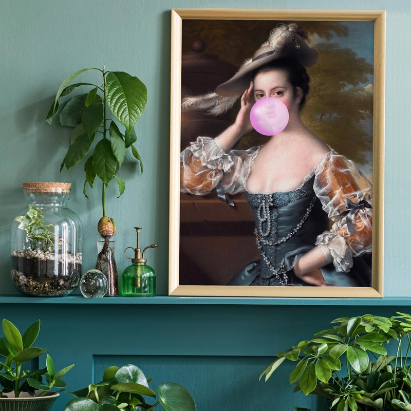 Bubblegum Lady Portrættryk