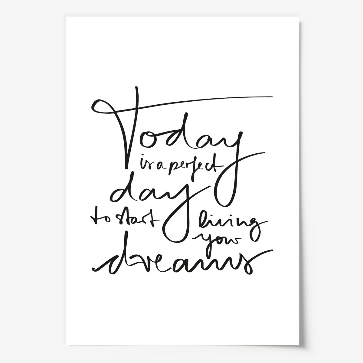 Poster: Today is a perfect day to start living your dreams