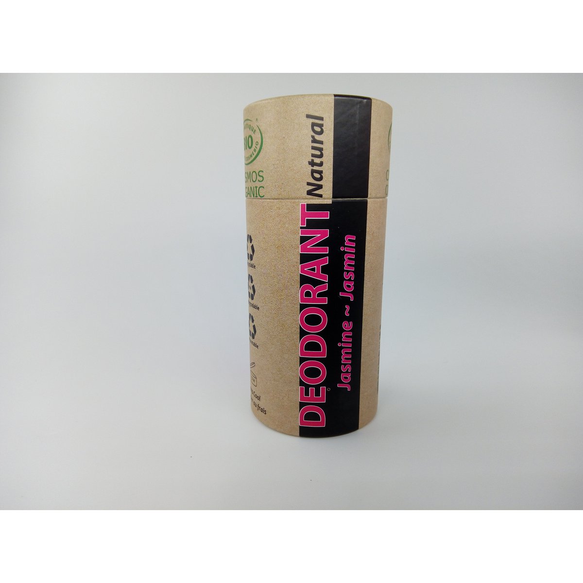 Organic Certified Natural Deodorant - Jasmine 100ml - I piece - 100% recycled paper packaging
