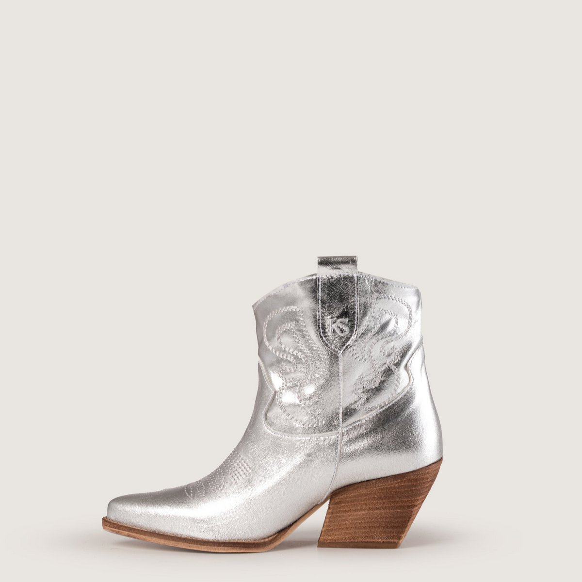 Bottines texanes Bradley Nova argentées