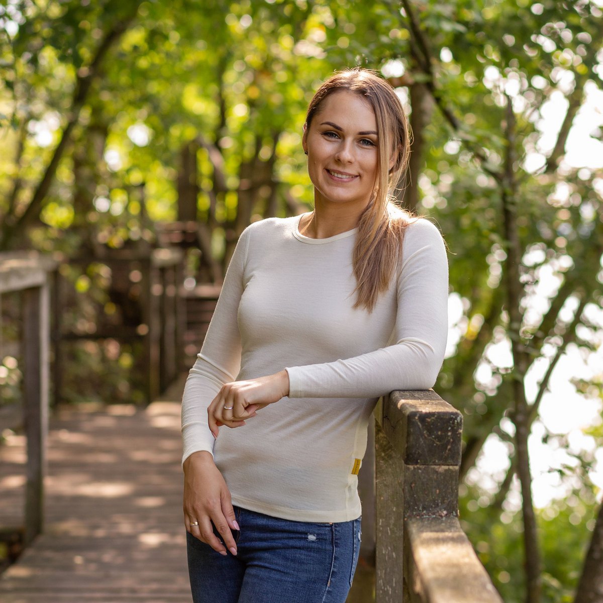Damen Merino 160 Long Sleeve Crew Natural