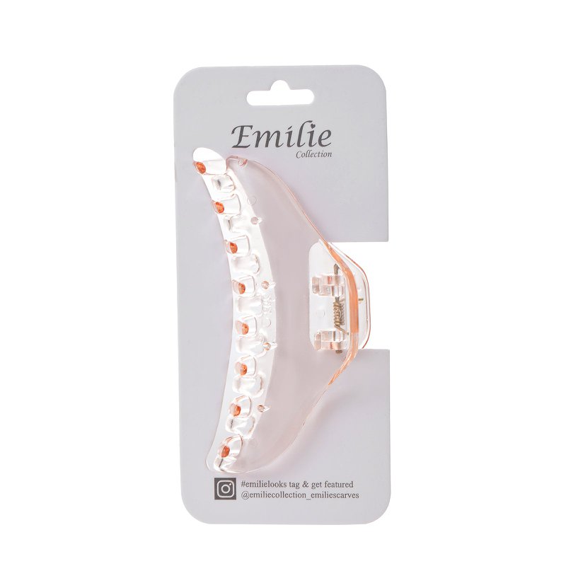 Hair clip transparent pink
