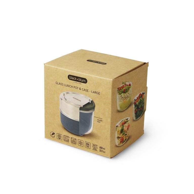 Sort+Blum Glas frokostgryde Stor - Ø120mm - Grå