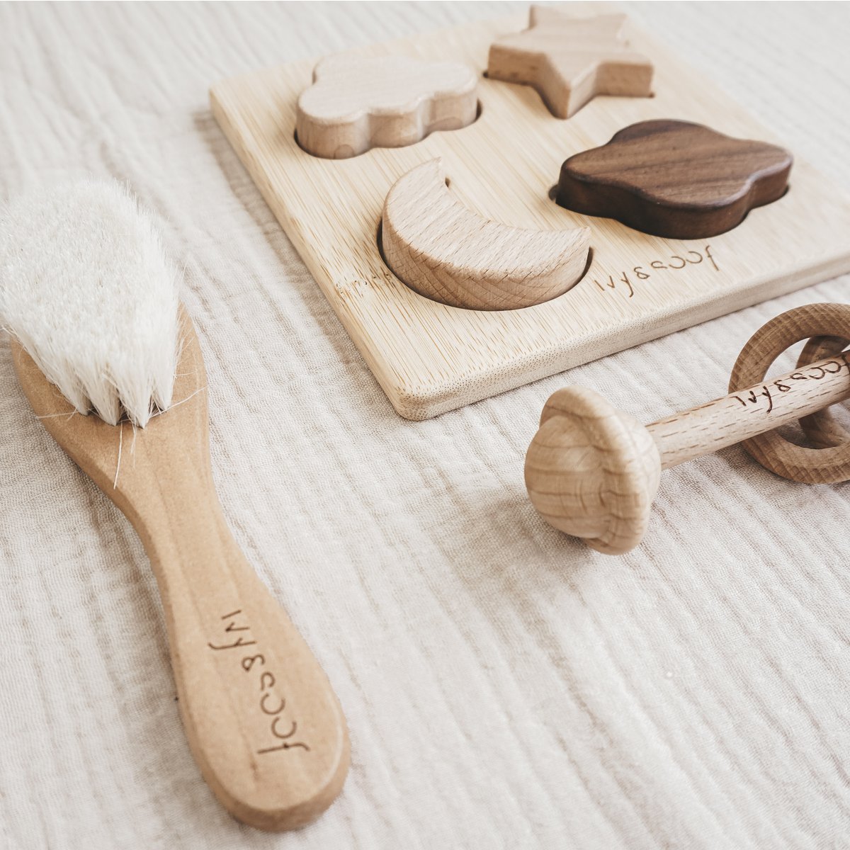 Baby-Puzzle aus Holz | Nachhaltiges Baby-Puzzle | Spielzeug aus Holz