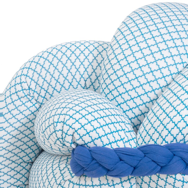Cuscino Knotty Knot Large Knot - Nido d'ape blu
