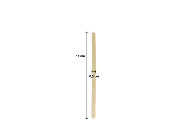 Stirring rod Kangaro wood pack of 1000 pieces 110x5x1.5mm biodegradable