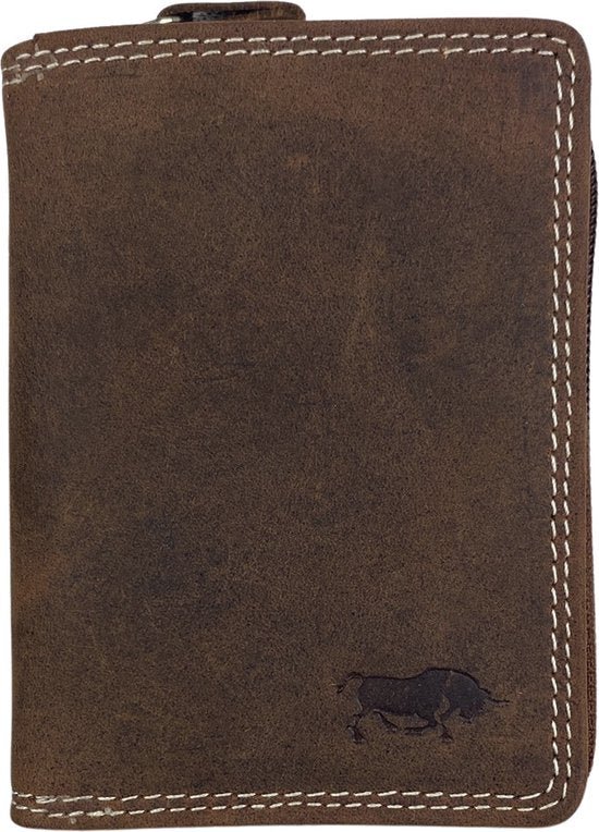 ARRIGO RFID Ritersponnee de Cognac-Colored Buffalo pour les femmes et les messieurs
