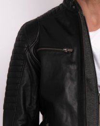 Jasper │ Veste à sweat à capuche en cuir masculin