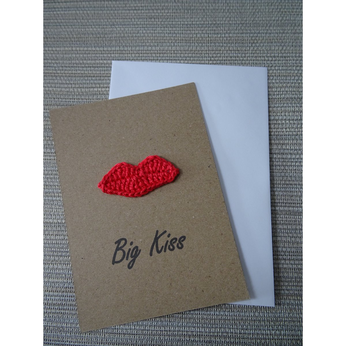 Big Kiss, Dikke kus kaart, Gehaakte kaart