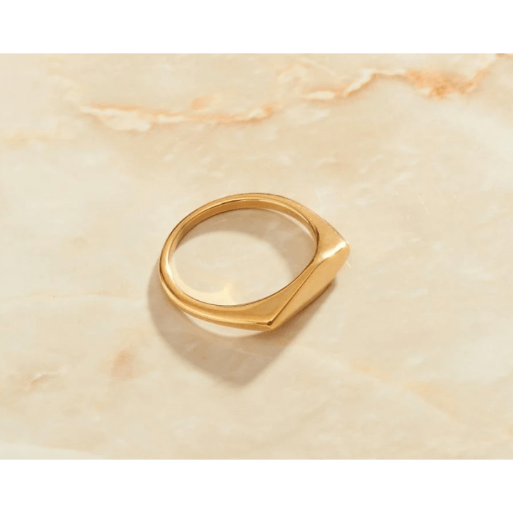 Alonzo – Edgy flacher Goldring