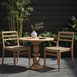 Bistrotisch aus Teakholz - Gartentisch - Ø 69 cm