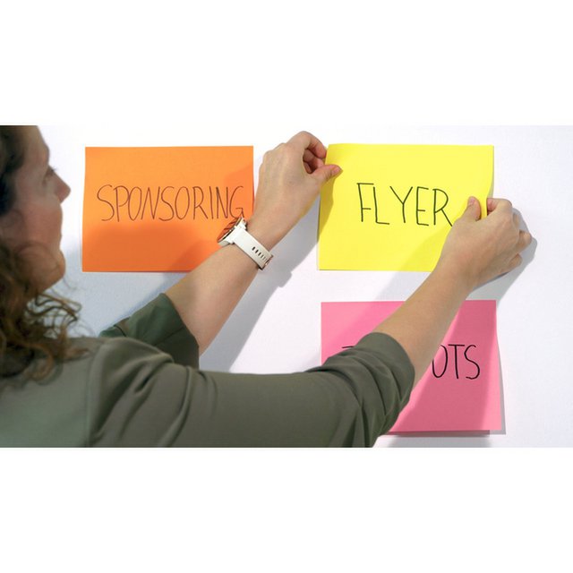 Info communicatiekaarten, 200x150mm, 4 x 50 stuks,zelfkl. 4 kleuren, FSC,
