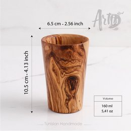 Porte-crayon en bois d'olivier fait main - Un accessoire de bureau naturel et pratique pour l'organisation quotidienne