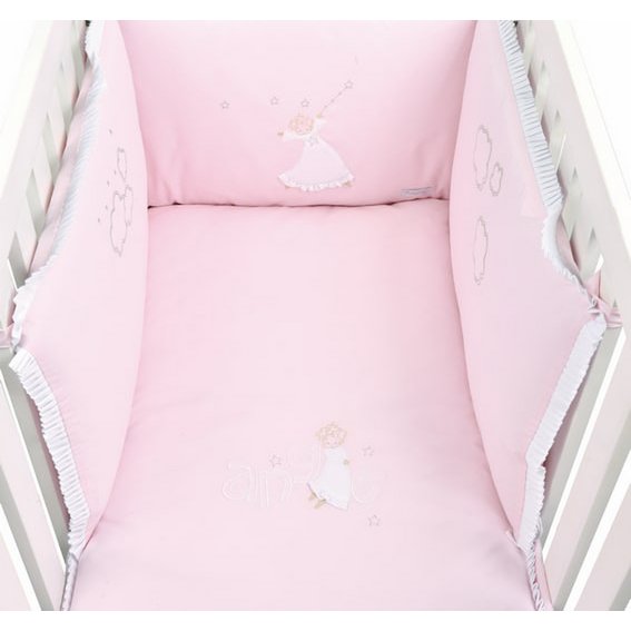 Roze engel wieg bumper