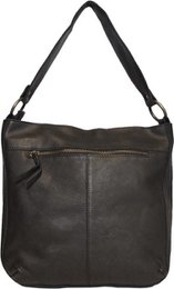 Black shoulder bag for ladies of braided leather - elegant design with both a short and long handle for versatile wearing comfort.