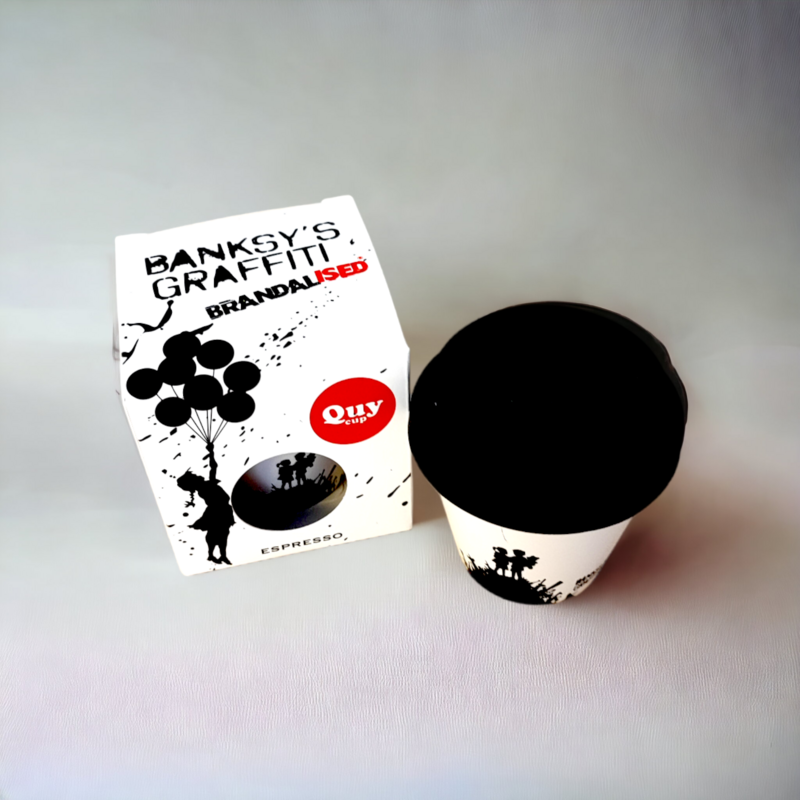 Filiżanka Banksy Espresso w RPET 90 ml - Kids On Guns Hill