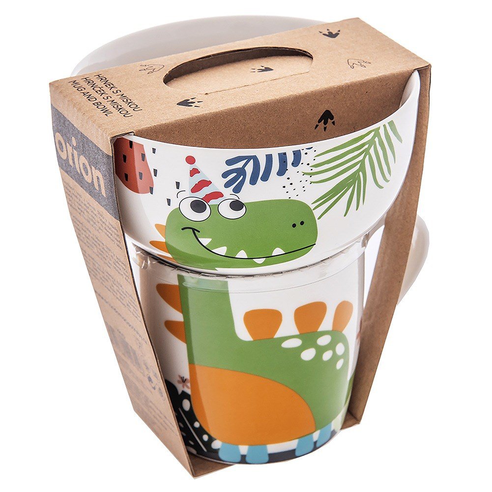 Kids Becher mit Schüssel Porzellan Dinosaurier 2 PCs