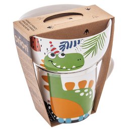 Kids Becher mit Schüssel Porzellan Dinosaurier 2 PCs