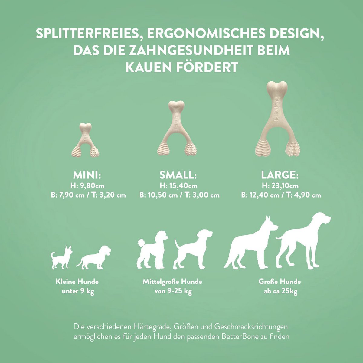 BetterBone Dogs Kauchebülen - Groot medium rundvlees (zonder nylon, CO2 neutraal in Europa)