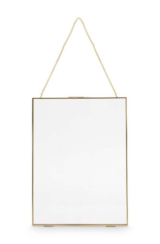 Photo Frame Metal with Lock Gold 30x40x0.7cm