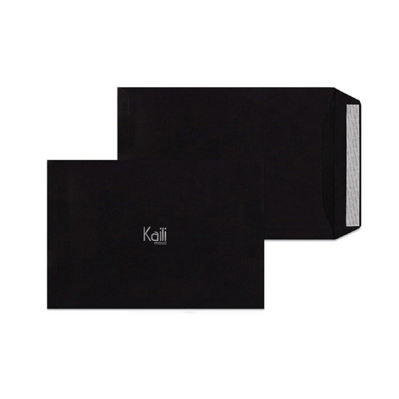 K0044AB | Sous-main en cuir véritable pleine fleur grain dollar - Coloris noir - Dimensions : 50 x 37 x 0,5 cm - Emballage : Enveloppe cartonnée noire