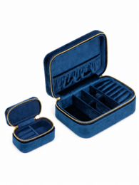 Duel Velvet sieradendoosje-Saffierblauw