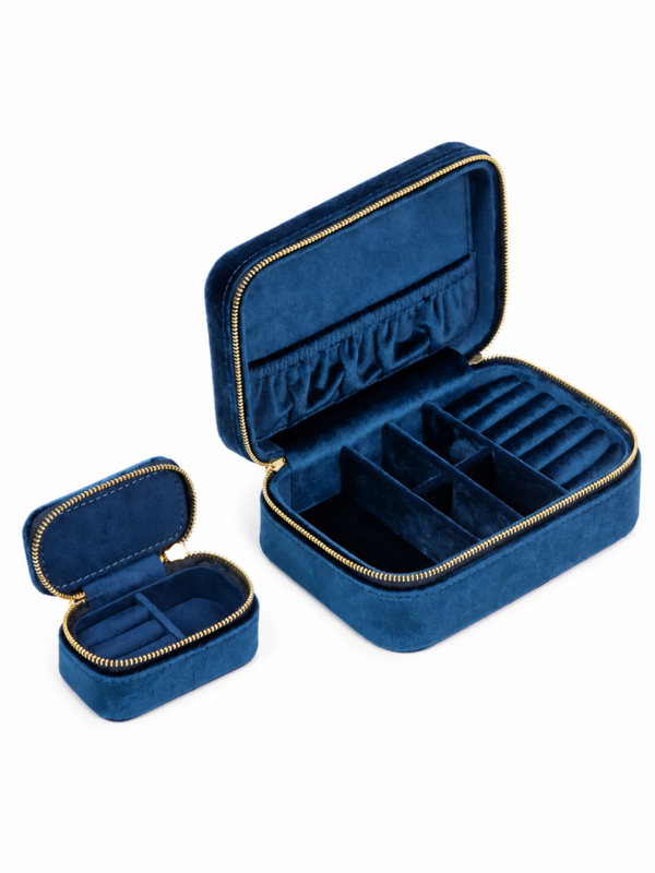 Duel Velvet sieradendoosje-Saffierblauw