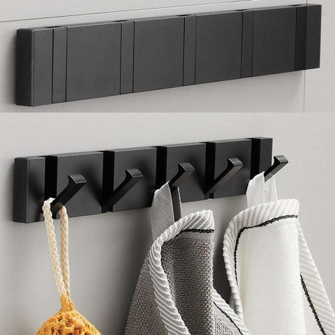 Moderne Wandgarderobe Palermo – Garderobe aus schwarzem Metall