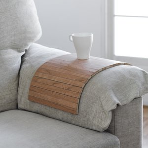 Tray that takes the shape of the arm of your sofa or of most unstable surfaces - DETRAY CHERRY